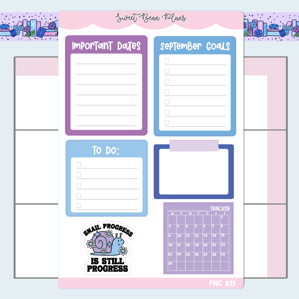 September Functional Vinyl Planner Stickers | Fnc 813