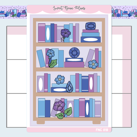 September Bookshelf (2024) Large Vinyl Planner Stickers | Fnc 819