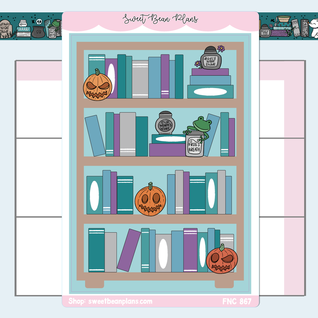 Sally's Bookshelf Large Vinyl Planner Sticker | Fnc 867