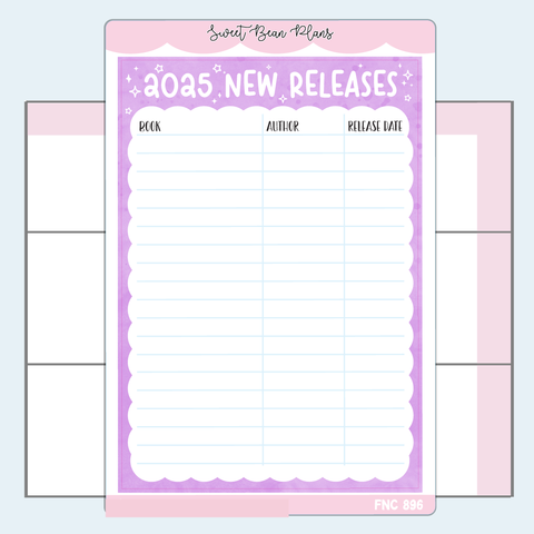 2025 New Releases Color Vinyl Planner Stickers | Fnc 896