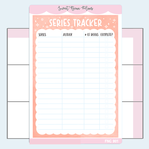 2025 Book Series Tracker Color Vinyl Planner Stickers | Fnc 901