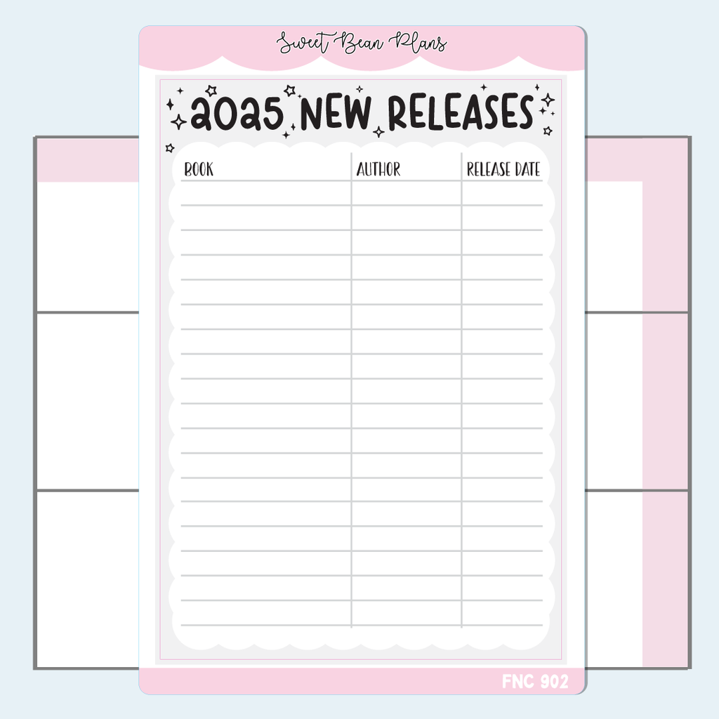 2025 New Releases Neutral Vinyl Planner Stickers | Fnc 902