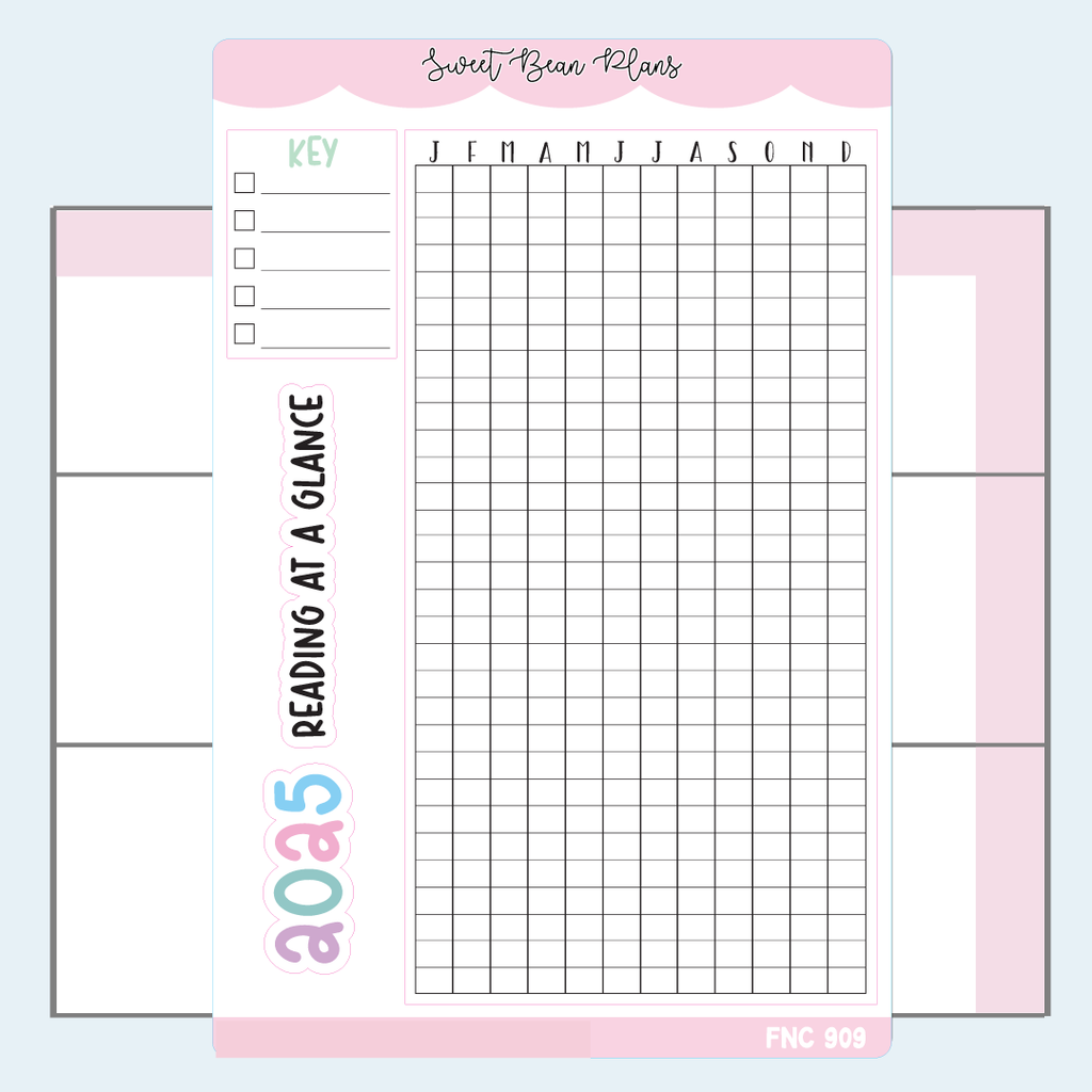 2025 Reading Pixels Color Vinyl Planner Stickers | Fnc 909