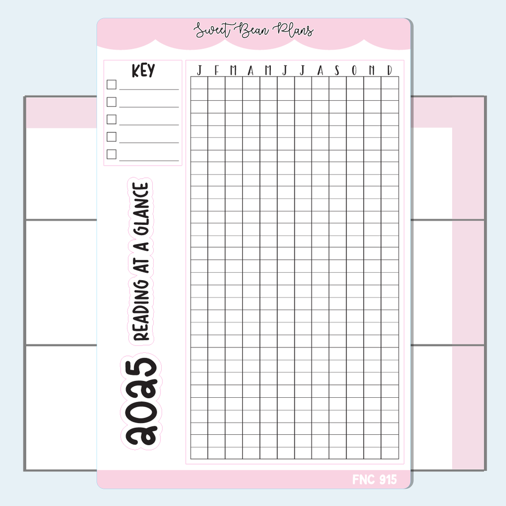 2025 Reading Pixels Neutral Vinyl Planner Stickers | Fnc 915