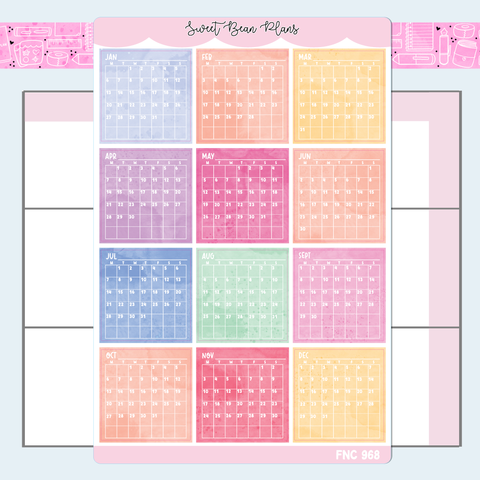 Habit Tracker Calendars 2025 Vinyl Planner Stickers | Fnc 968