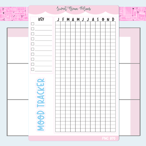 Mood Tracker Pixels Vinyl Planner Stickers | Fnc 970