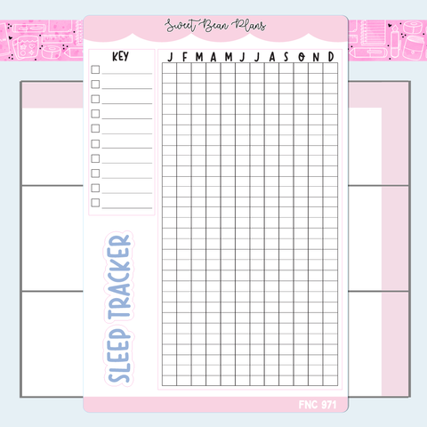 Sleep Tracker Pixels Vinyl Planner Stickers | Fnc 971