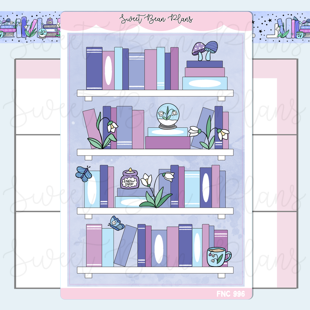 January Bookshelf 2025 Vinyl Planner Stickers | Fnc 996