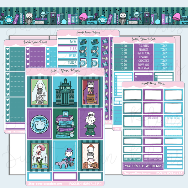 Foolish Mortal Weekly Kit Vinyl Planner Stickers
