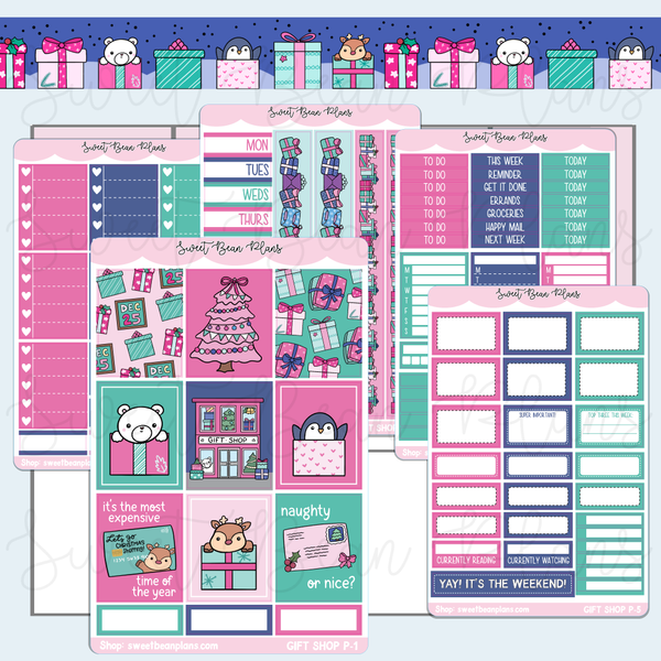 Gift Shop Weekly Kit Vinyl Planner Stickers