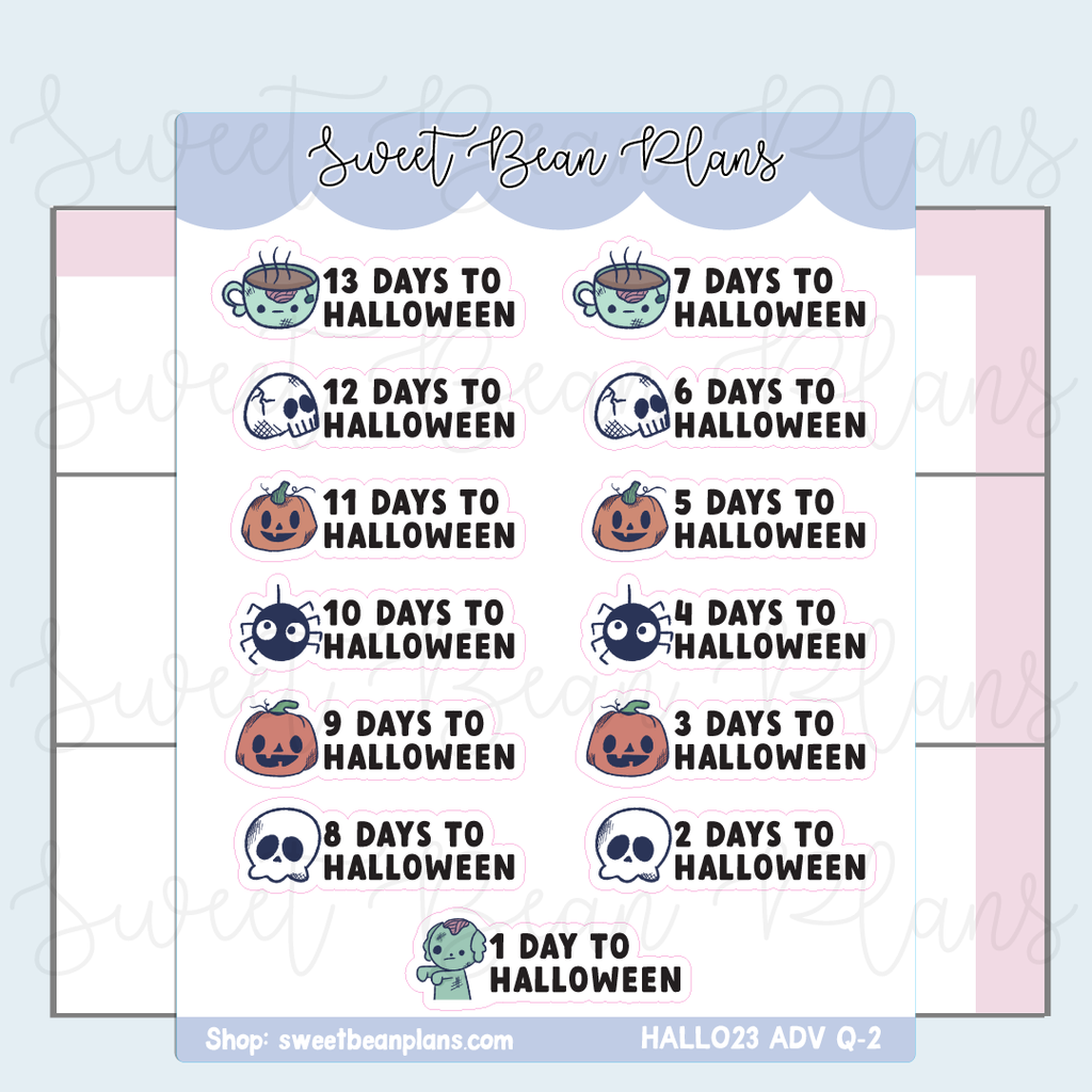Halloween Countdown Planner Stickers | HALLO VAULT23 Q-2