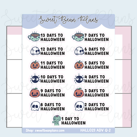 Halloween Countdown Planner Stickers | HALLO VAULT23 Q-2