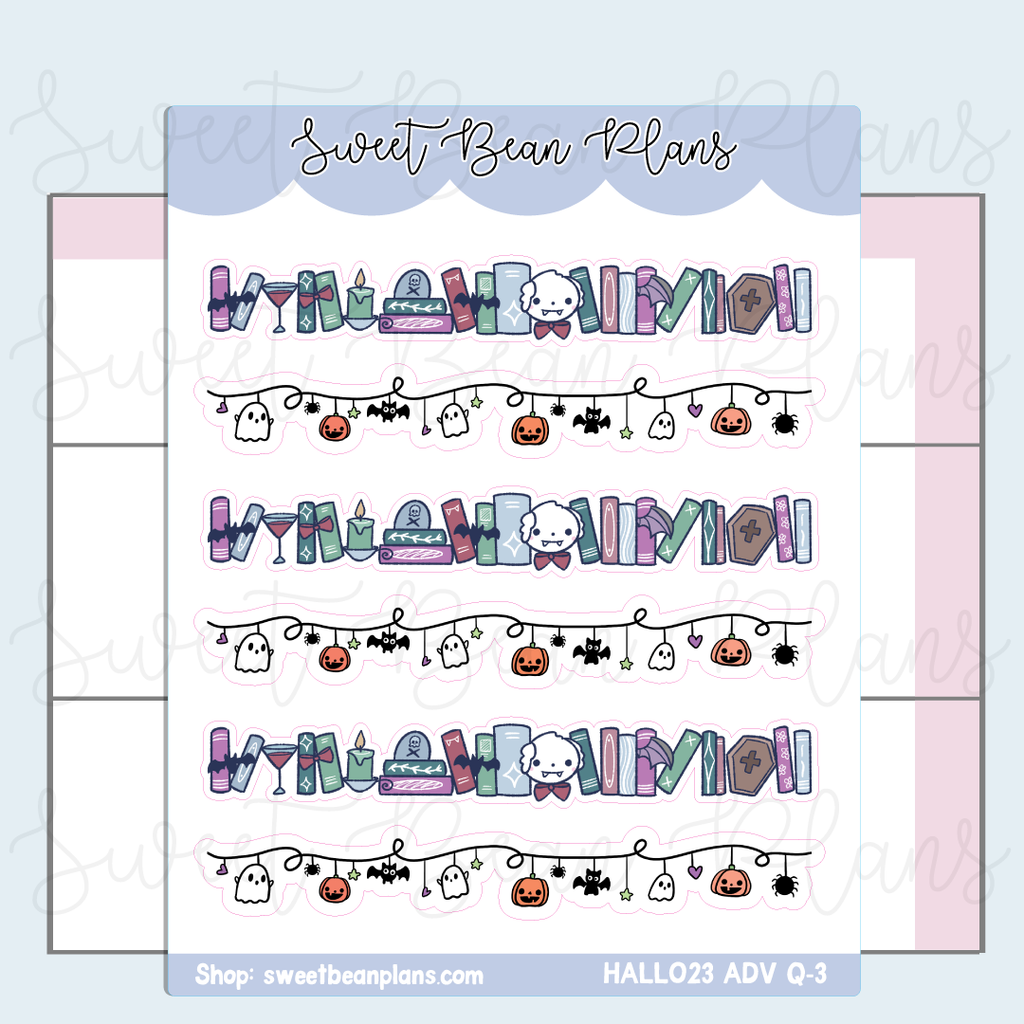 Halloween Banners Planner Stickers | HALLO VAULT23 Q-3