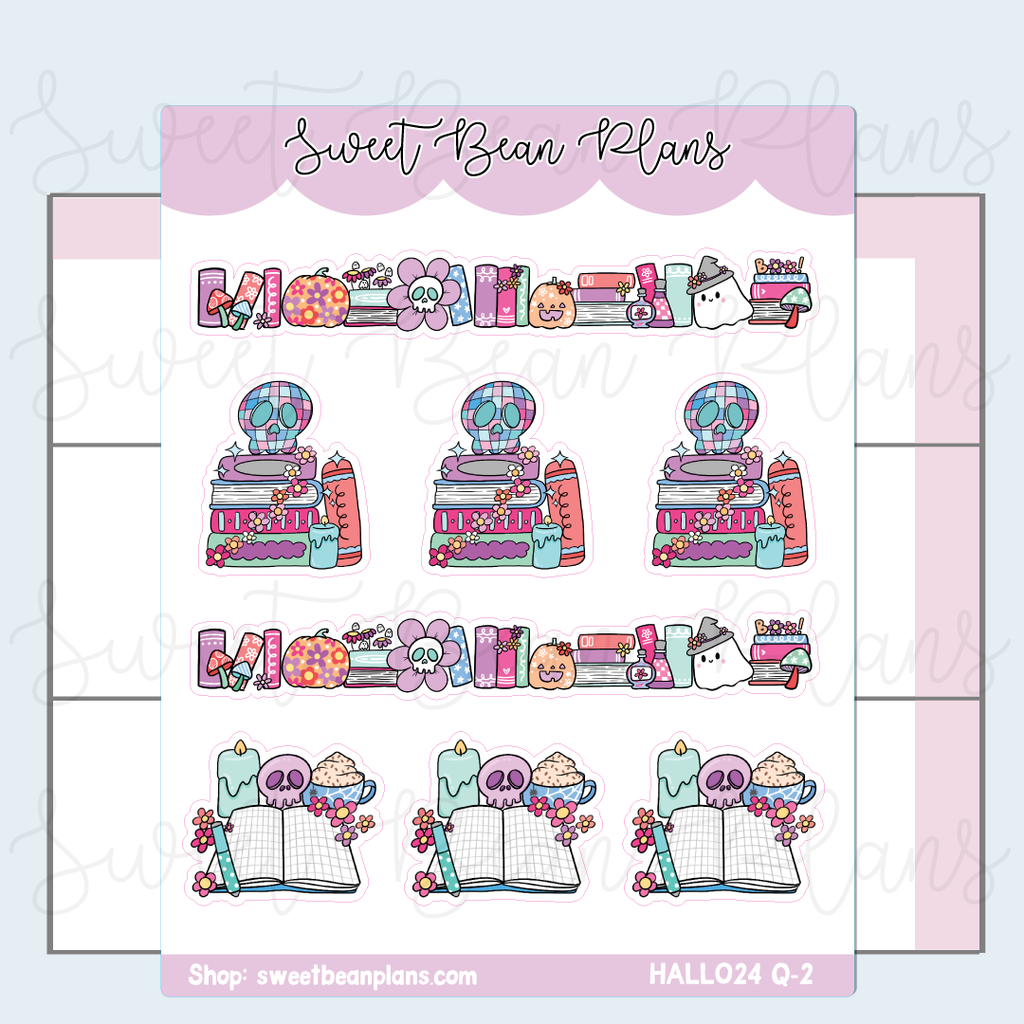 Groovy Ghost Bookish Planner Stickers | HALLO VAULT24 Q-2
