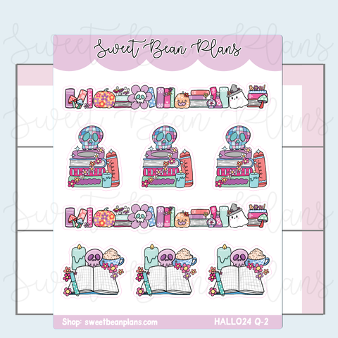 Groovy Ghost Bookish Planner Stickers | HALLO VAULT24 Q-2