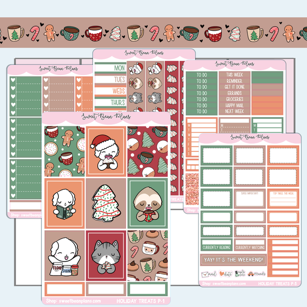 Holiday Treats Weekly Kit Vinyl Planner Stickers
