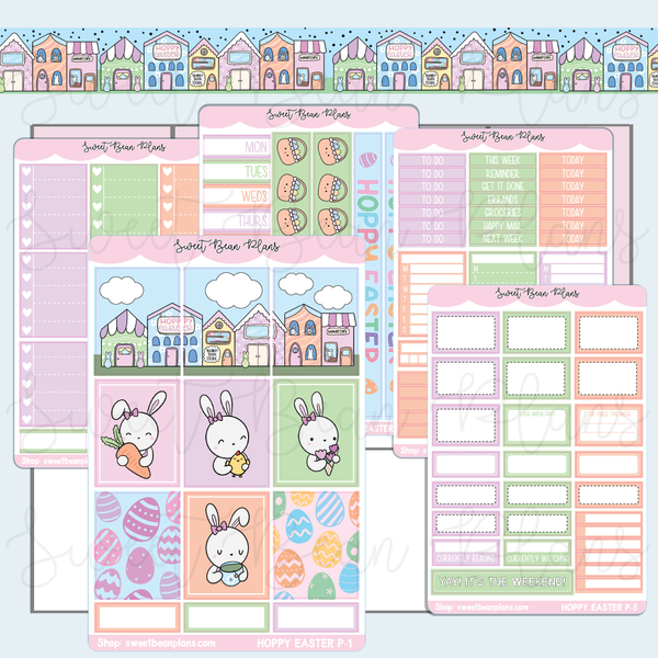 Hoppy Easter Weekly Kit Vinyl Planner Stickers