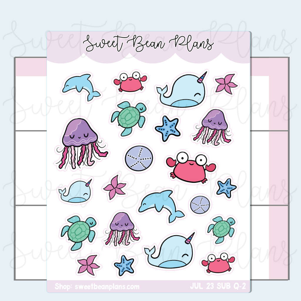 July 2023 Sea Animal Stickers | VAULT23 Q-2