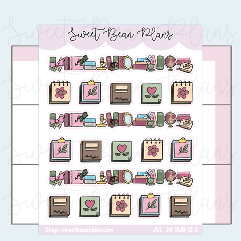 July 2024 Bookish Stickers | VAULT24 Q-3