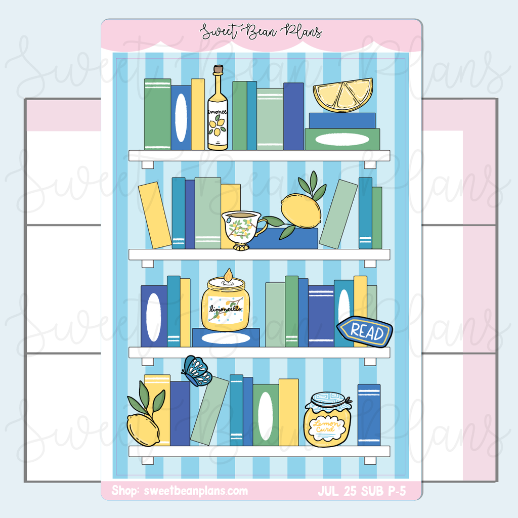 July 2025 Large Bookshelf Sticker | VAULT25 P-5