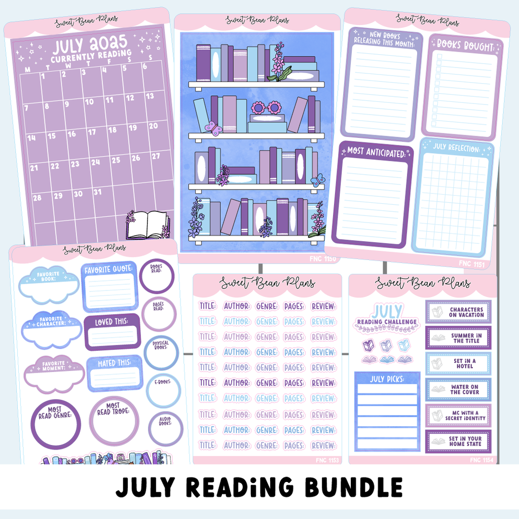 July 2025 READING Journal Bundle (6 Pages)