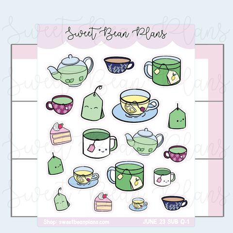 June 2023 Tea Doodles Stickers | VAULT23 Q-1