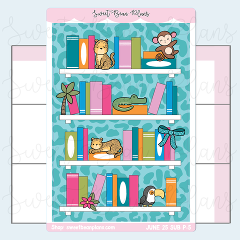 June 2025 Large Bookshelf Sticker | VAULT25 P-5