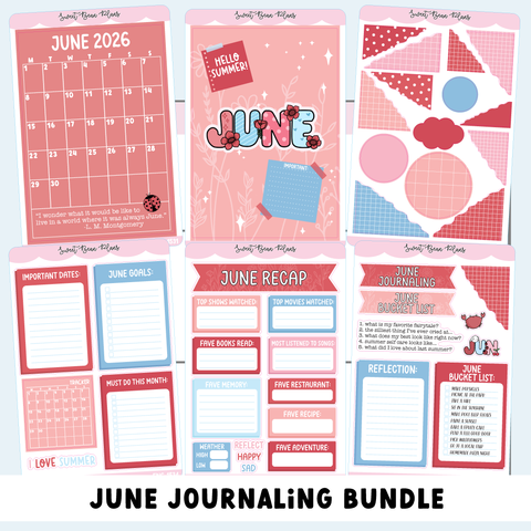 June 2026 JOURNALING Bundle (6 Pages)