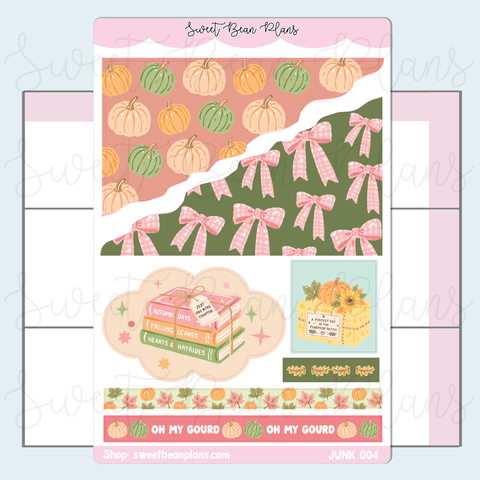 Fall Picnic Deco Vinyl Junk Journal Stickers | Junk004