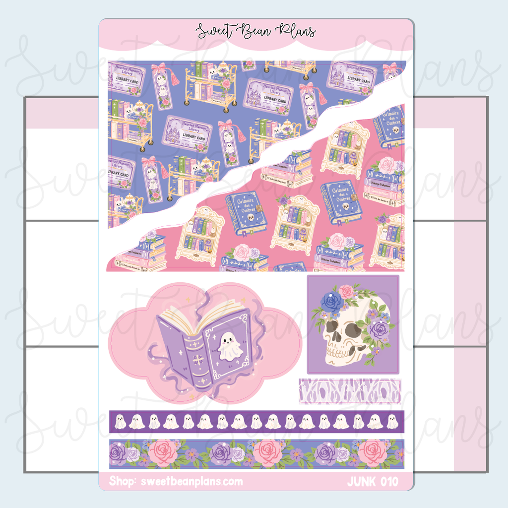 Haunted Mansion Deco Vinyl Junk Journal Stickers | Junk010