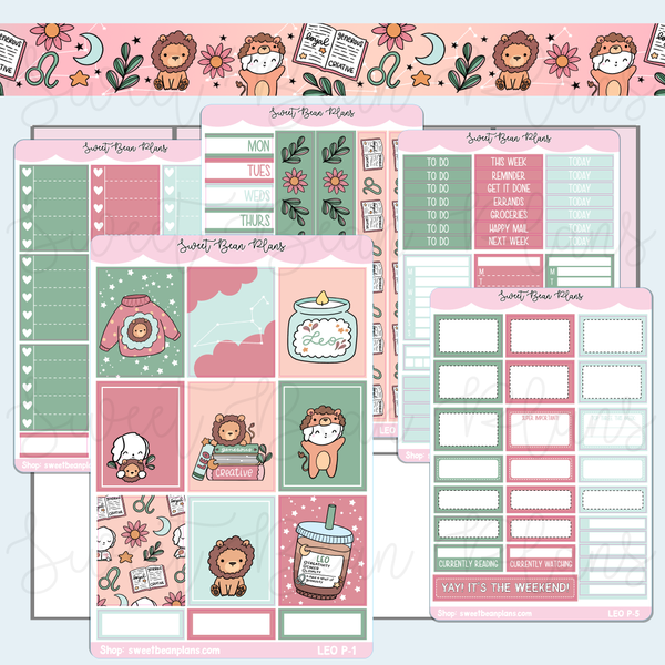 Leo Weekly Kit Vinyl Planner Stickers