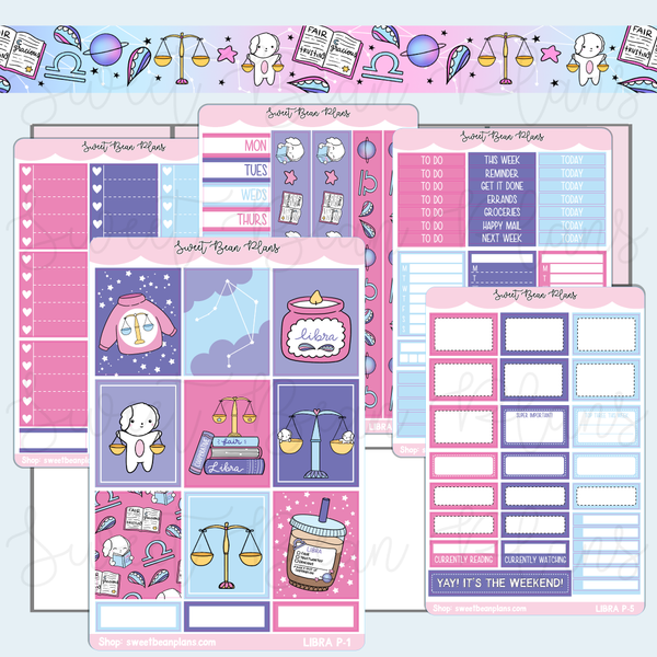 Libra Weekly Kit Vinyl Planner Stickers