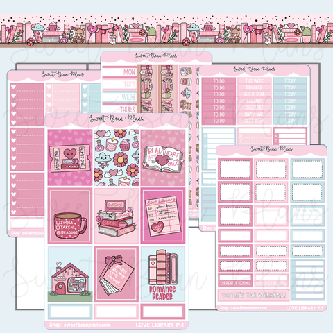Love Library Weekly Kit Vinyl Planner Stickers