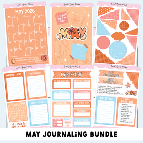 May 2026 JOURNALING Bundle (6 Pages)