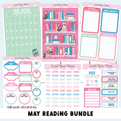 May 2025 READING Journal Bundle (6 Pages)
