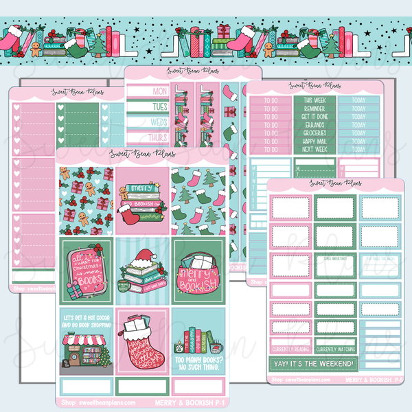 Merry & Bookish Weekly Kit Vinyl Planner Stickers