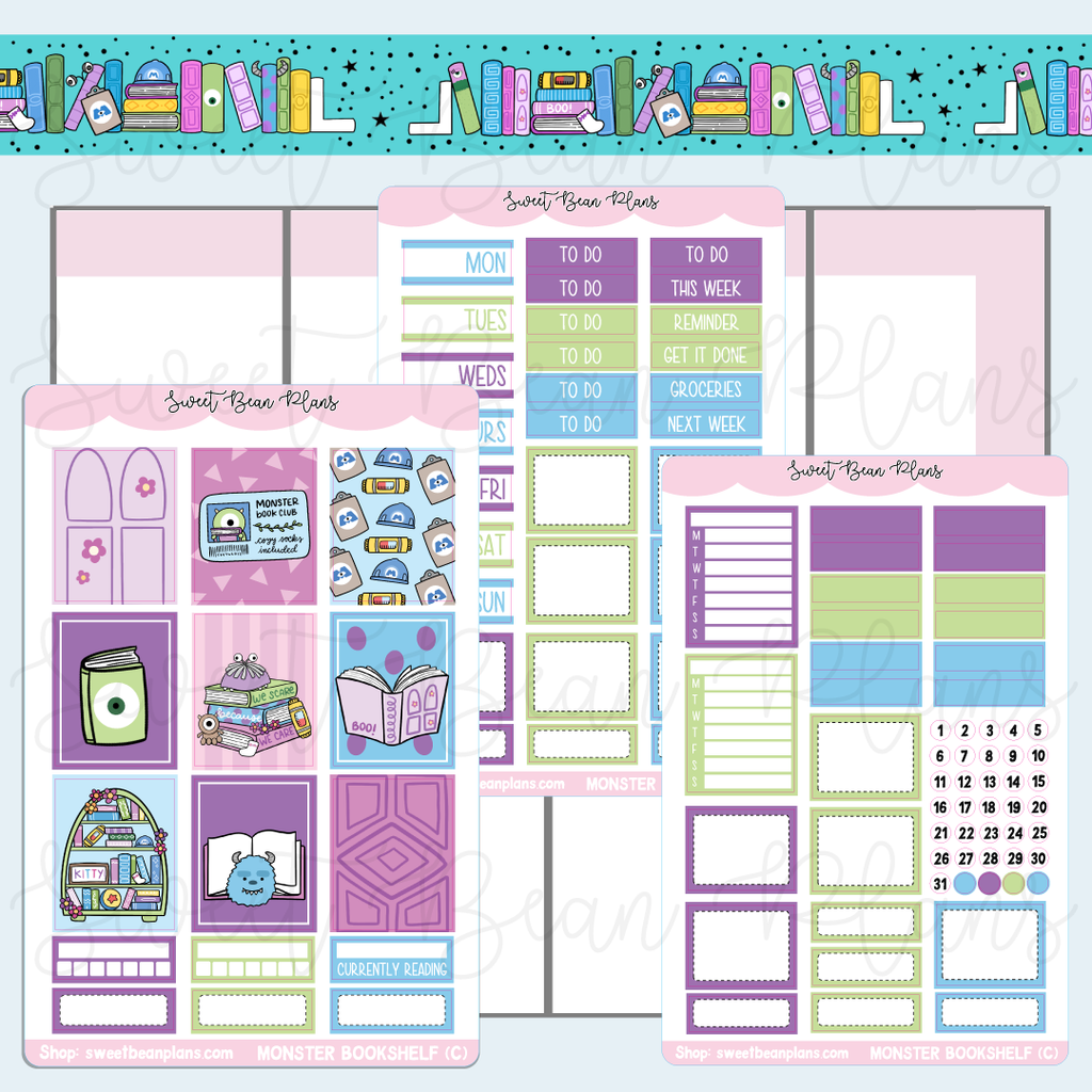 Monsters Bookshelf Hobo COUSIN Weekly Kit