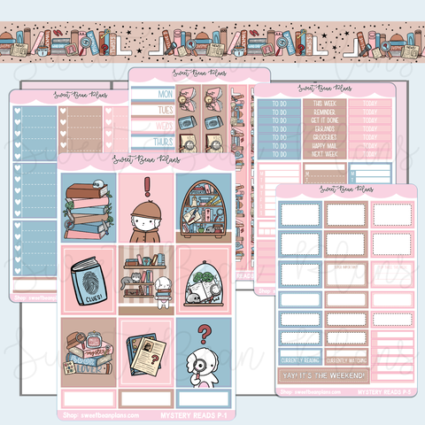 Mystery Reads Weekly Kit Vinyl Planner Stickers