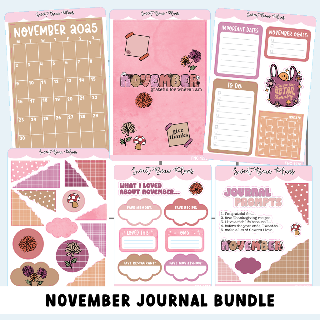 November 2025 JOURNAL Bundle (6 Pages)