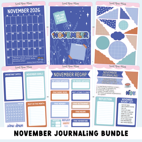 November 2026 JOURNALING Bundle (6 Pages)