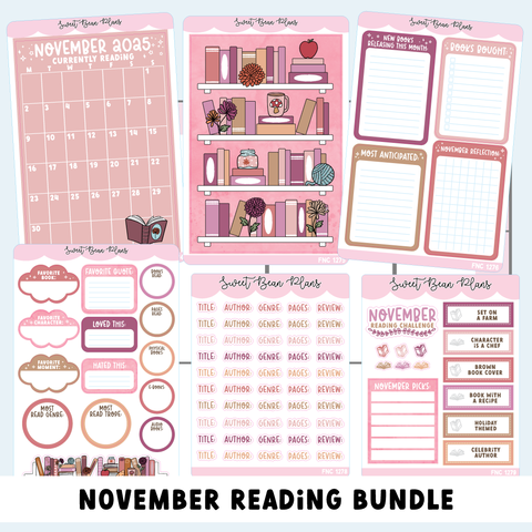 November 2025 READING Journal Bundle (6 Pages)