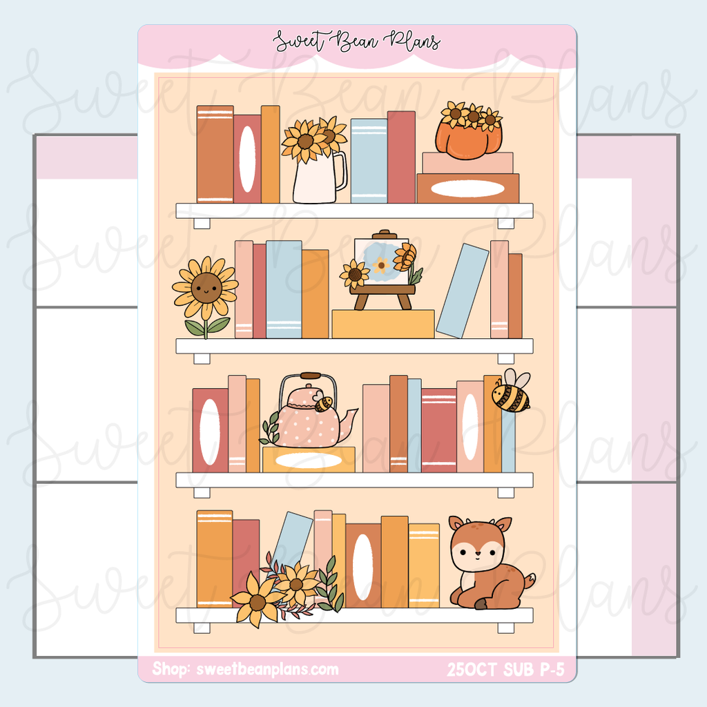 October 2025 Large Bookshelf Sticker | VAULT25 P-5
