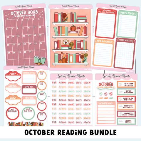 October 2025 READING Journal Bundle (6 Pages)