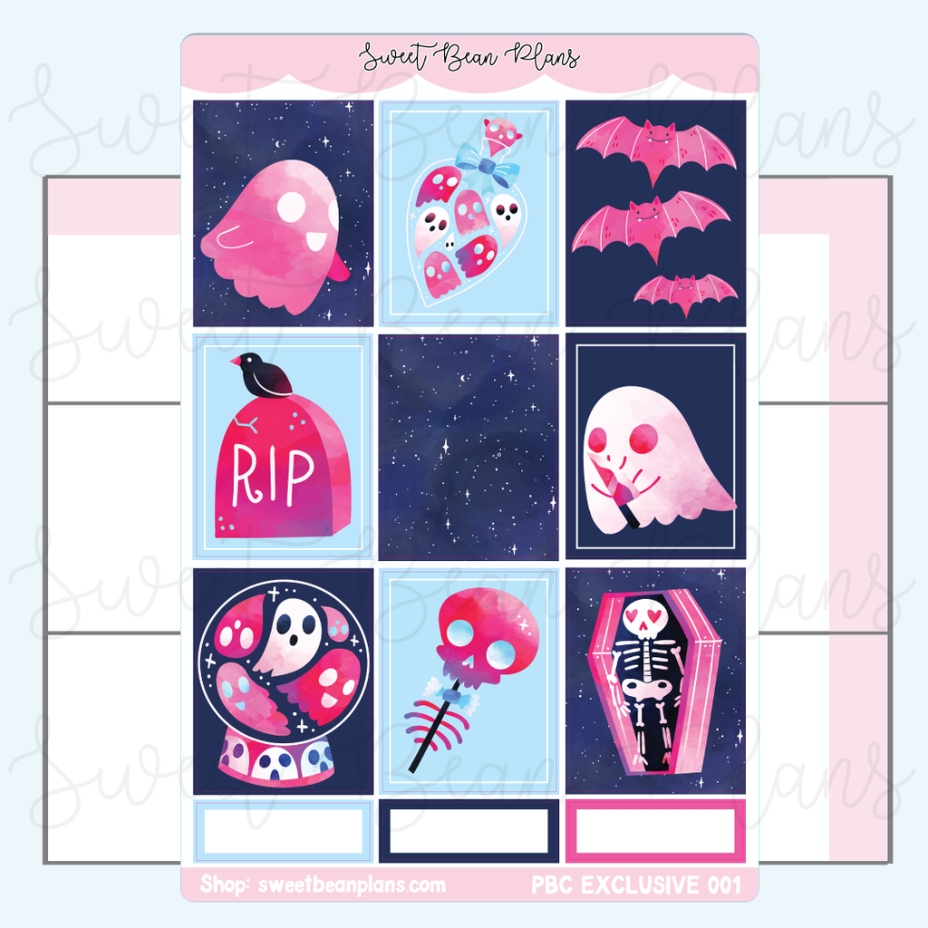 Watercolor Ghosts Vinyl Planner Sticker *PBC EXCLUSIVE* | Pbc 001