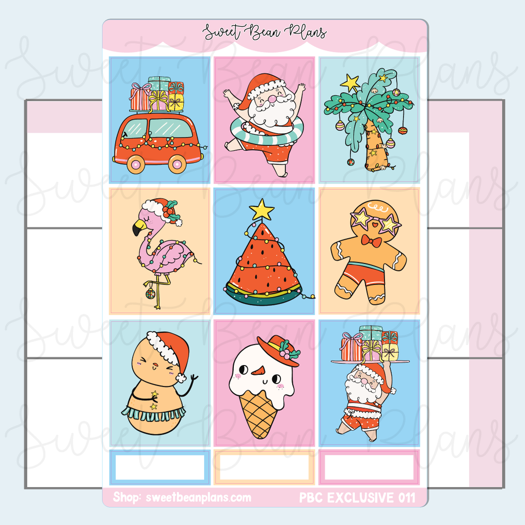 Beachy Christmas Vinyl Planner Sticker *PBC EXCLUSIVE* | Pbc 011