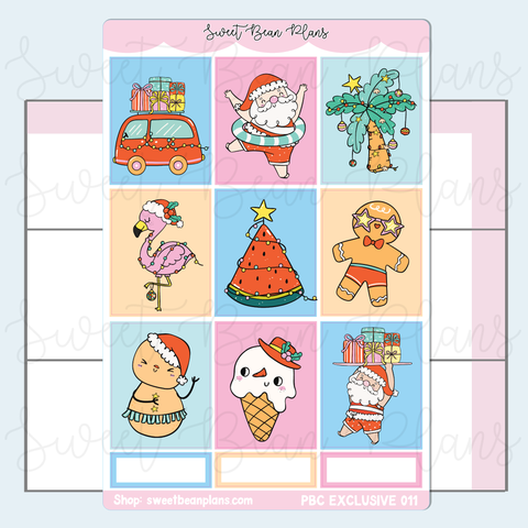 Beachy Christmas Vinyl Planner Sticker *PBC EXCLUSIVE* | Pbc 011