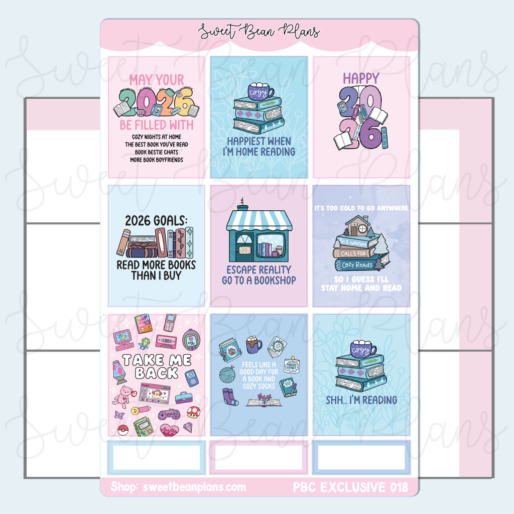 2026 Bookish Vinyl Planner Stickers *PBC EXCLUSIVE* | Pbc 018