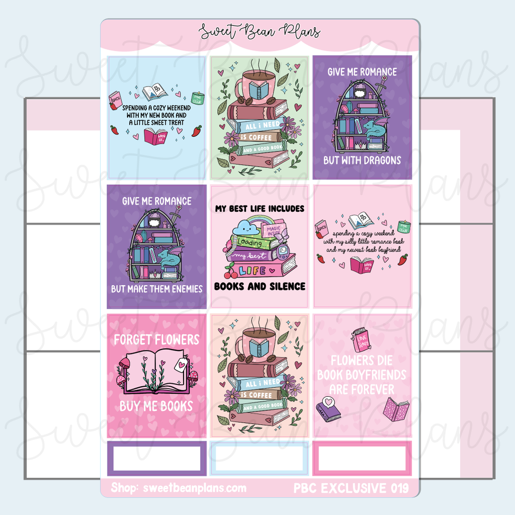 Romance Bookish Vinyl Planner Stickers *PBC EXCLUSIVE* | Pbc 019