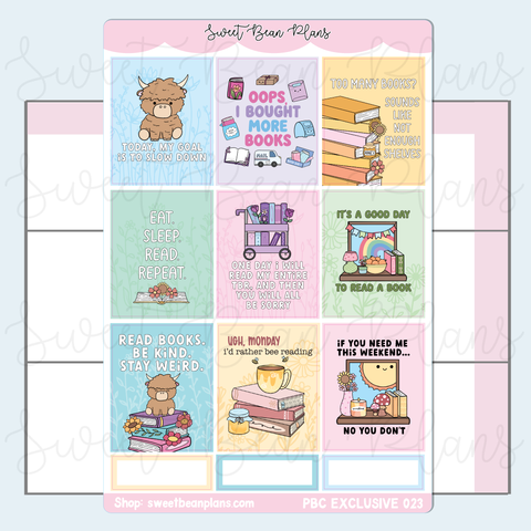 Oops Bought Books Vinyl Planner Stickers *PBC EXCLUSIVE* | Pbc 023