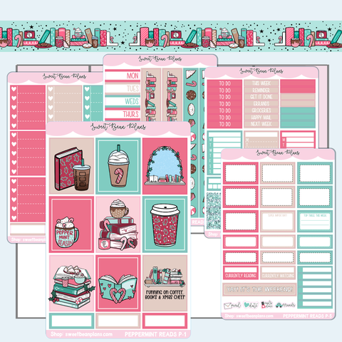 Peppermint Reads Weekly Kit Vinyl Planner Stickers